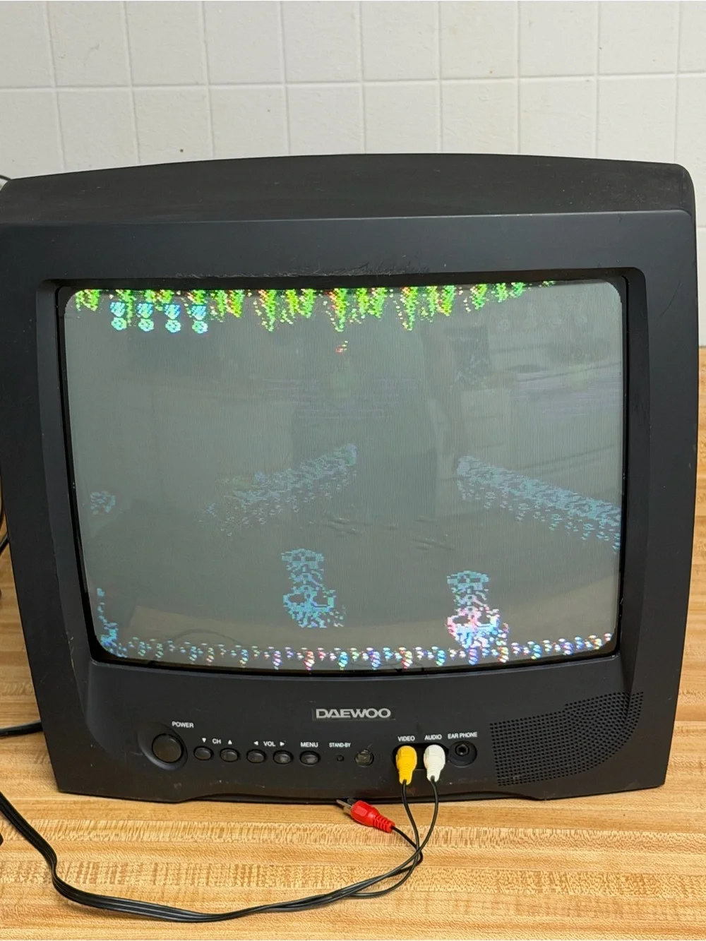 Daewoo DTQ-13V5FC CRT Vintage Retro Gaming Mini TV 13” Tested Working No Remote